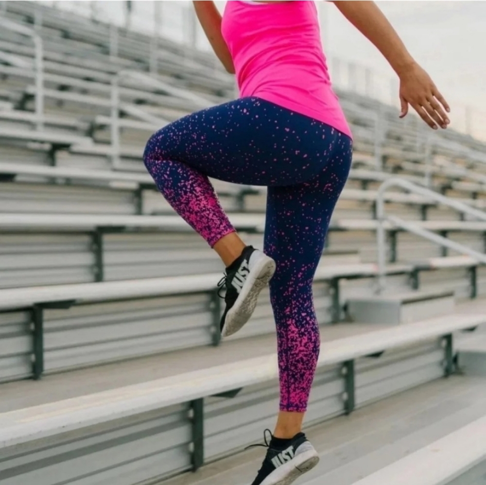 ZYIA Navy Pink Splash LNT Hi-Rise 7/8 24"